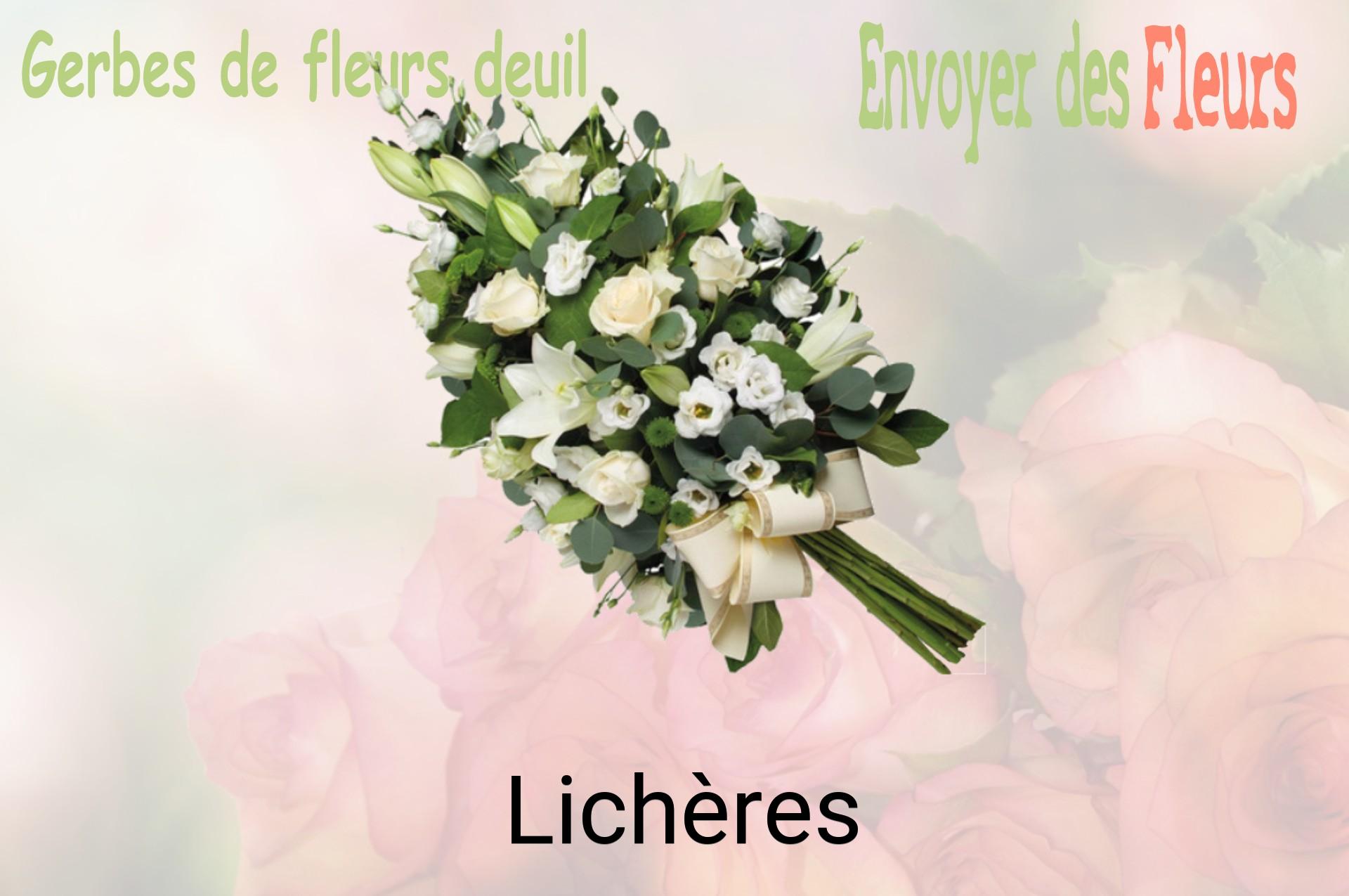 Gerbe de fleurs de deuil livrée à Lichères